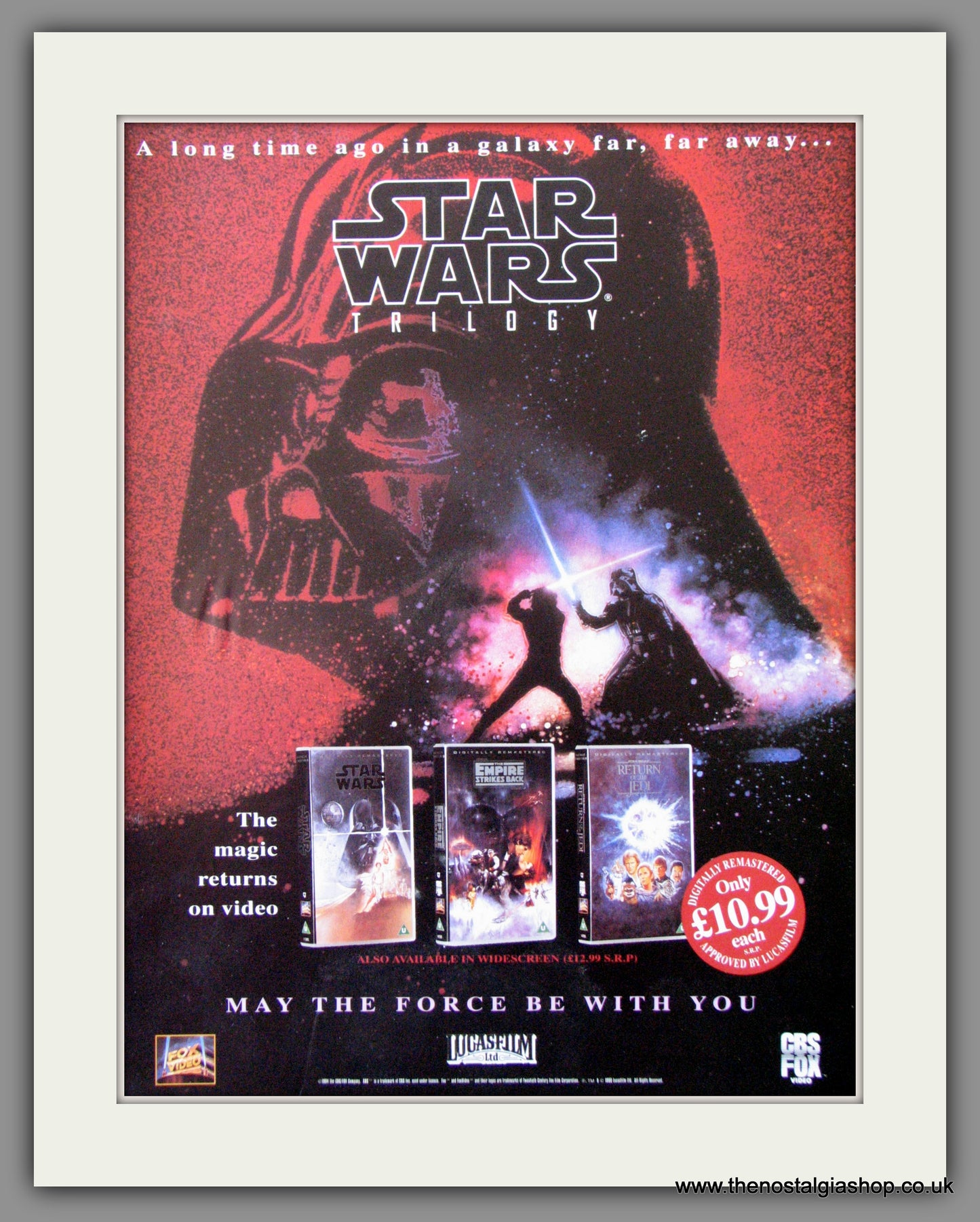 Star Wars Trilogy. 1994 Original Advert (ref AD54083)