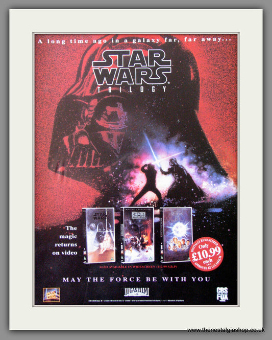 Star Wars Trilogy. 1994 Original Advert (ref AD54083)