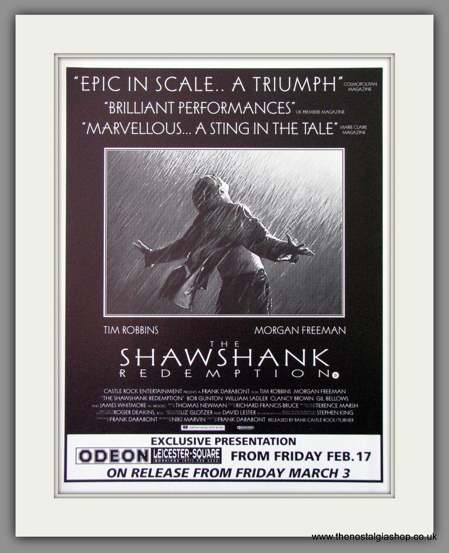 The Shawshank Redemption. 1995 Original Advert (ref AD54202)