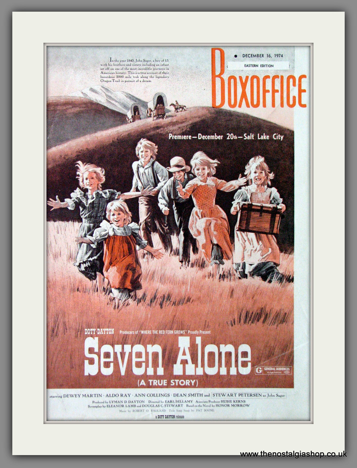 Seven Alone. 1974 Original Advert (ref AD54216)