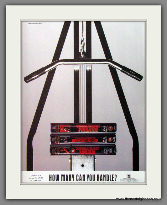 Predator, Commando, Raw Deal. 1989 Original Advert (ref AD54264)