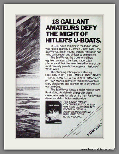 The Sea Wolves. Set Of 2 1981 Original Adverts (ref AD54265)