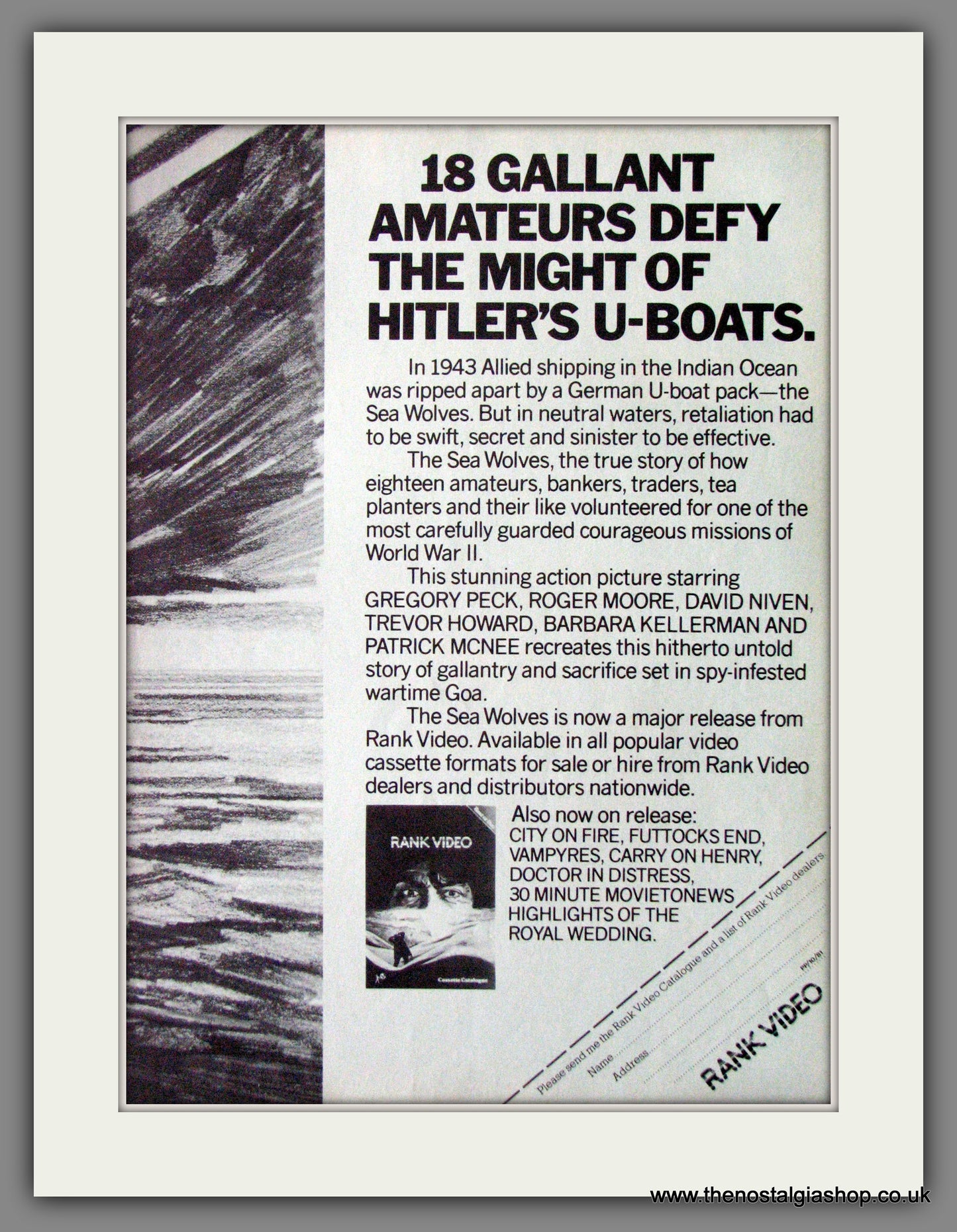 The Sea Wolves. Set Of 2 1981 Original Adverts (ref AD54265)