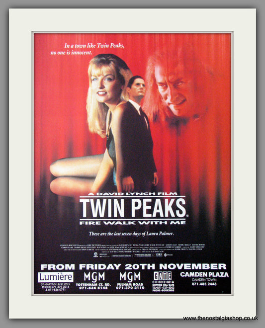 Twin Peaks. 1992 Original Advert (ref AD54276)