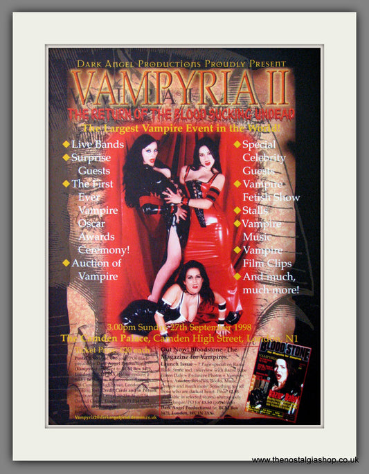 Vampyria II. 1998 Original Advert (ref AD54321)