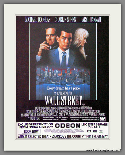 Wall Street. 1988 Original Advert (ref AD54324)