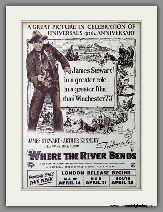 Where The River Bends. 1952 Original Advert (ref AD54333)