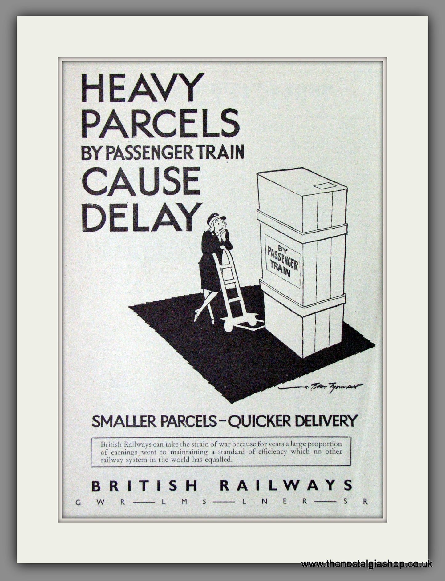 British Railways Heavy Parcels. Original Advert 1942 (ref AD53304)