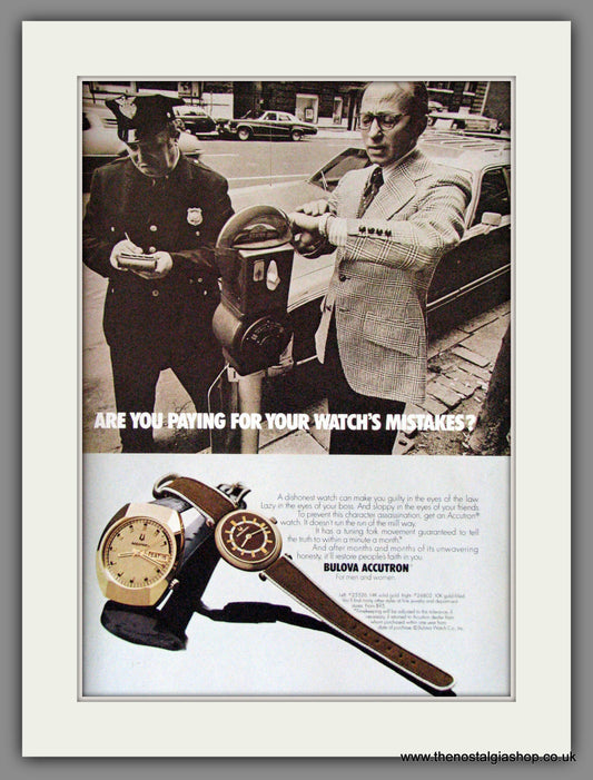 Bulova Accutron Watches. Original Advert 1973 (ref AD53365)