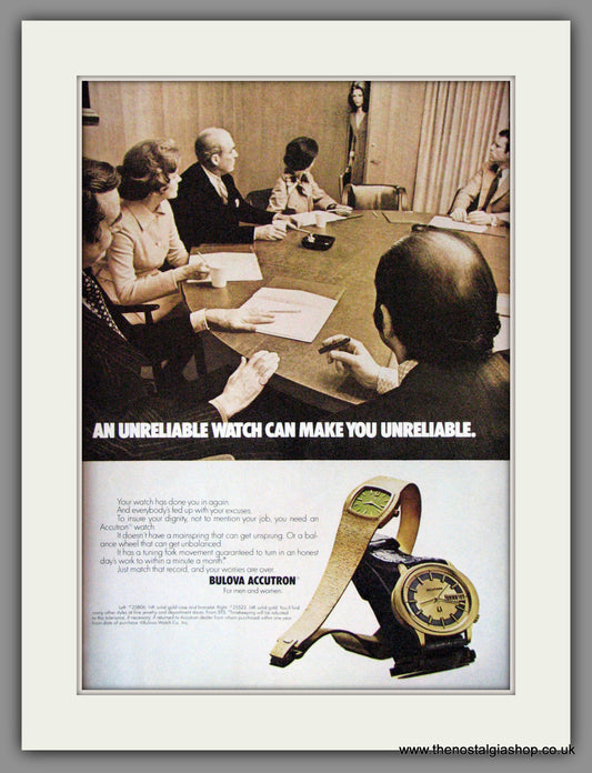 Bulova Accutron Watches. Original Advert 1973 (ref AD53366)