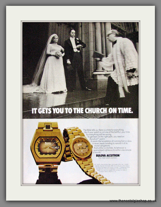 Bulova Accutron Watches. Original Advert 1974 (ref AD53367)