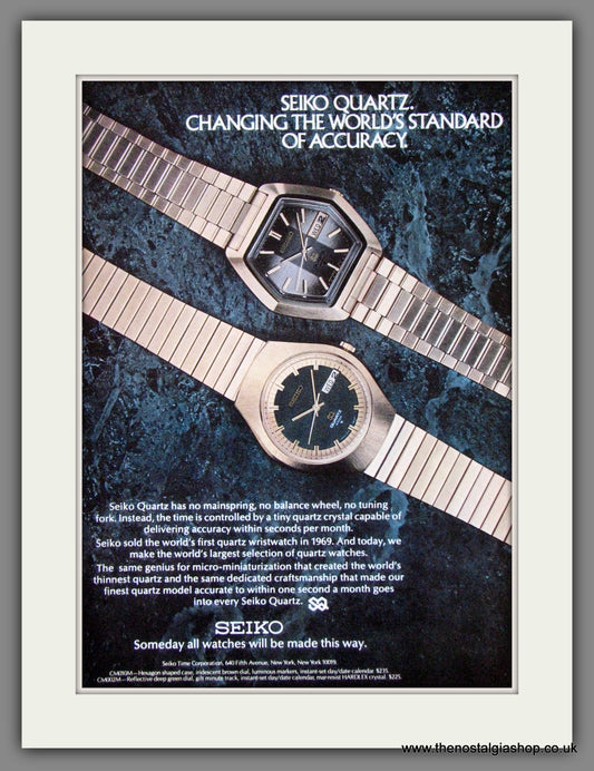 Seiko Quartz Watches. Original Advert 1975 (ref AD53381)