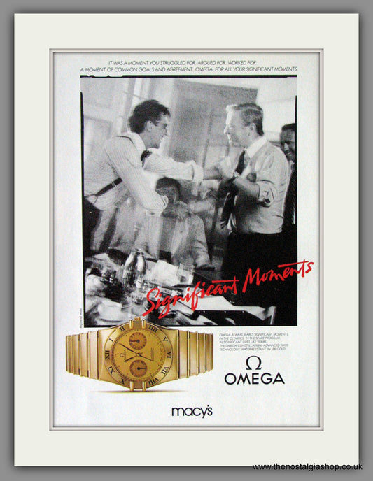 Omega Constellation Quartz Watch. Original Advert 1986 (ref AD53389)