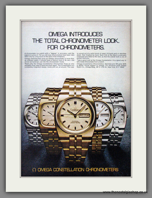 Omega Constellation Chronometer Watches. Original Advert 1974 (ref AD53391)