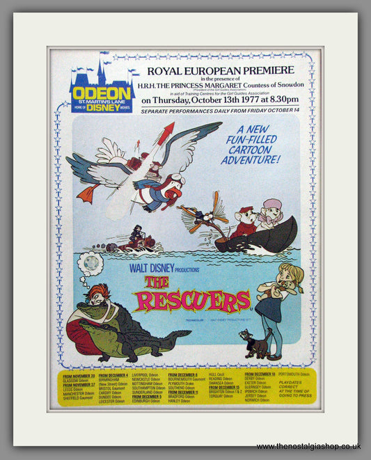 The Rescuers. Walt Disney. Original Advert 1977 (ref AD53481)