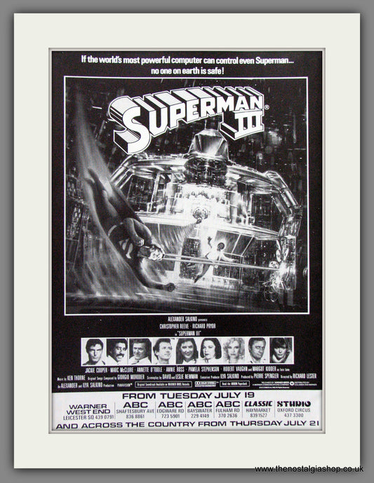 Superman III. Original Advert 1983 (ref AD53493)