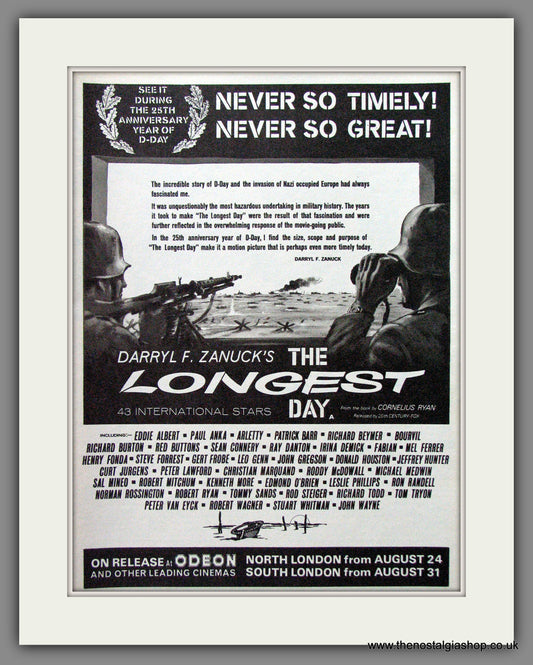 Longest Day (The). Original Advert 1969 (ref AD53532)
