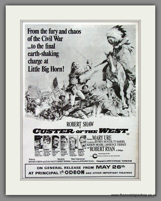 Custer Of The West. Robert Shaw. Original Advert 1968 (ref AD53535)