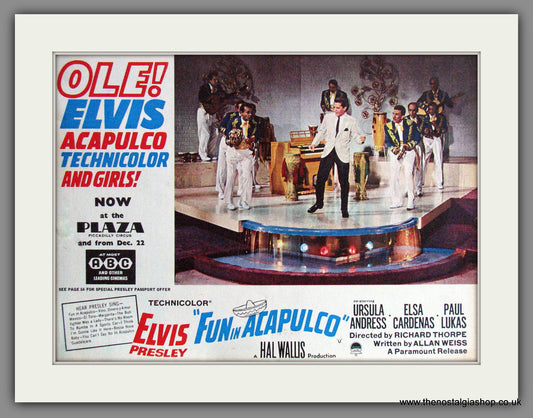Elvis Presley. Fun In Acapulco. Original Advert 1964 (ref AD53539)