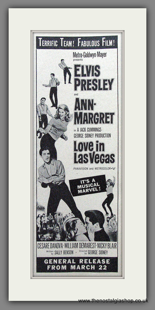 Elvis Presley. Love In Las Vegas  Original Advert 1964 (ref AD53574)