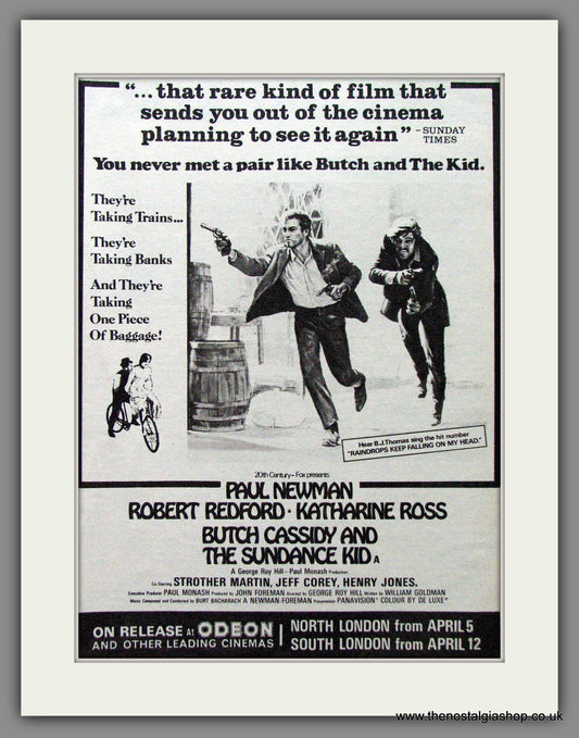 Butch Cassidy And The Sundance Kid. Original Advert 1970 (ref AD53644)