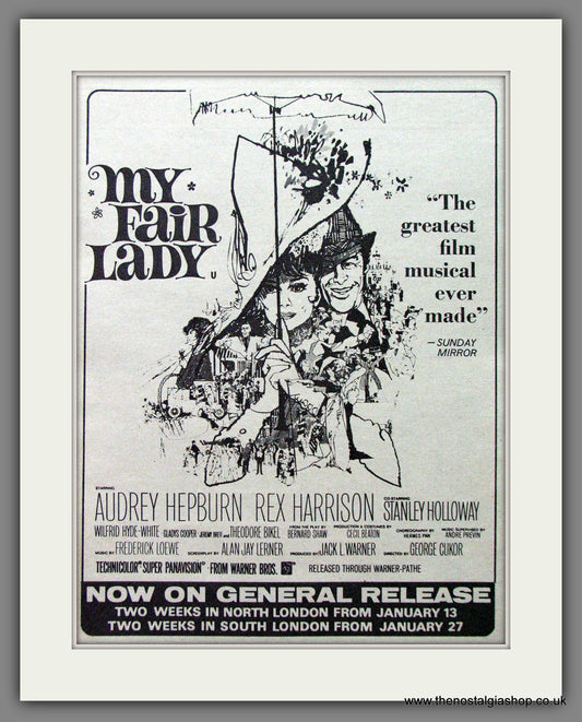 My Fair Lady. Audrey Hepburn. 1964 Original Advert (ref AD53682)