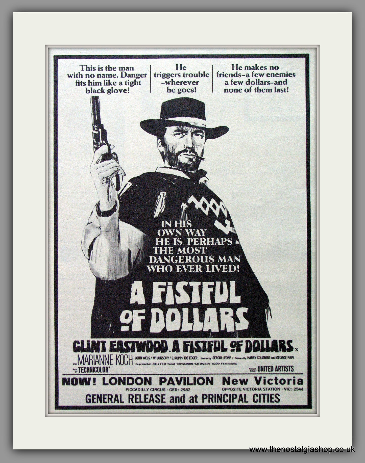 A Fistful Of Dollars. Clint Eastwood. 1967 Original Advert (ref AD53689)