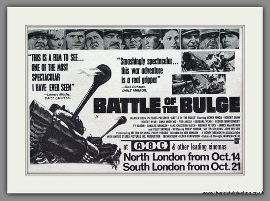 Battle Of The Bulge. 1966 Original Advert (ref AD53695)