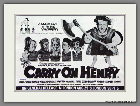 Carry On Henry. 1971 Original Advert (ref AD53708)