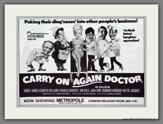 Carry On Again Doctor. 1970 Original Advert (ref AD53709)