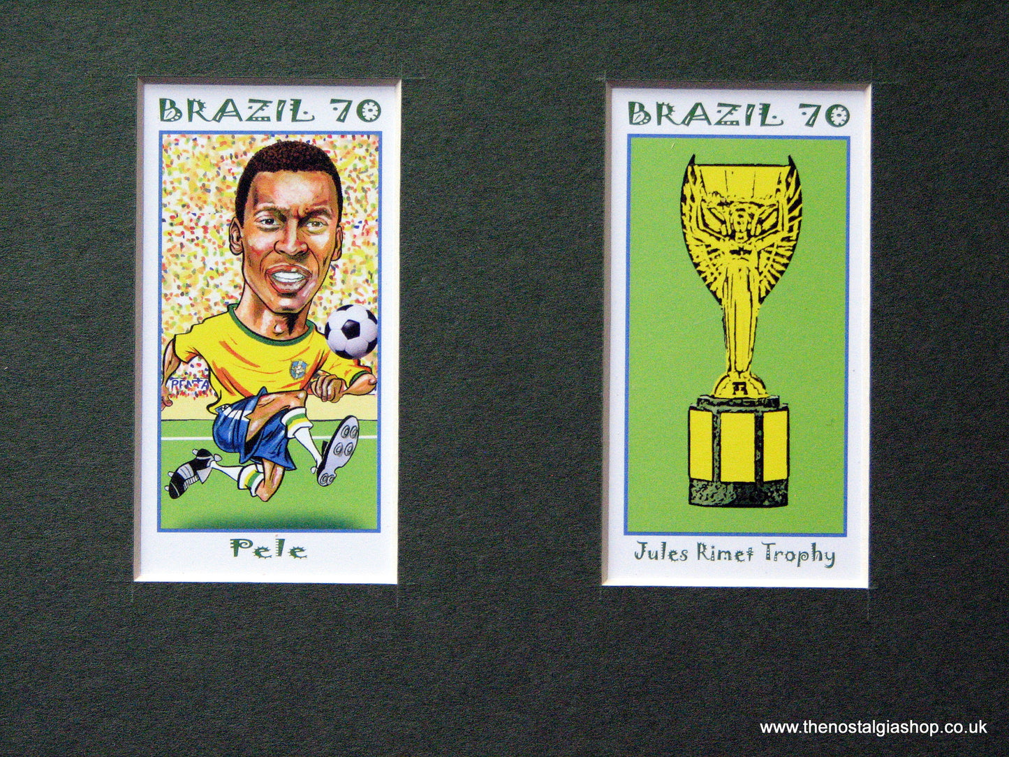 Brazil 1970. Mounted Football Card Set
