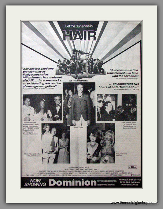 Hair. Let The Sun shine In!. Original Advert 1979 (ref AD11462)