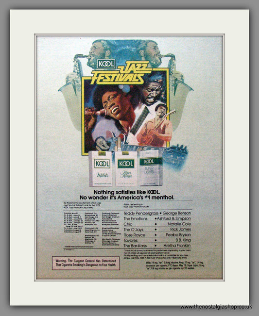 Jazz Festivals with Kool Cigarettes. Original Advert 1979 (ref AD11472)