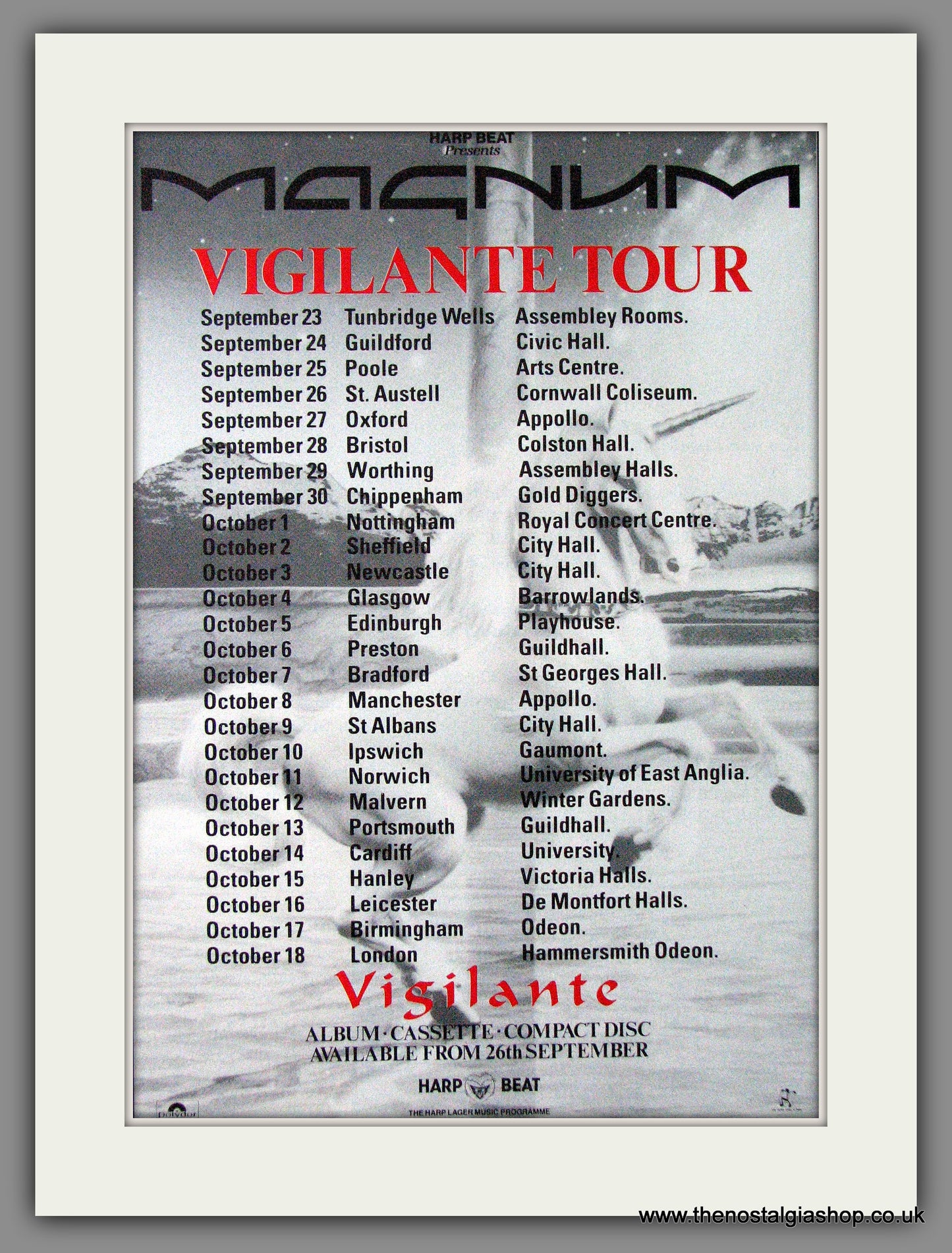 Magnum. Vigilante Tour. 1986 Original Advert (ref AD53971)