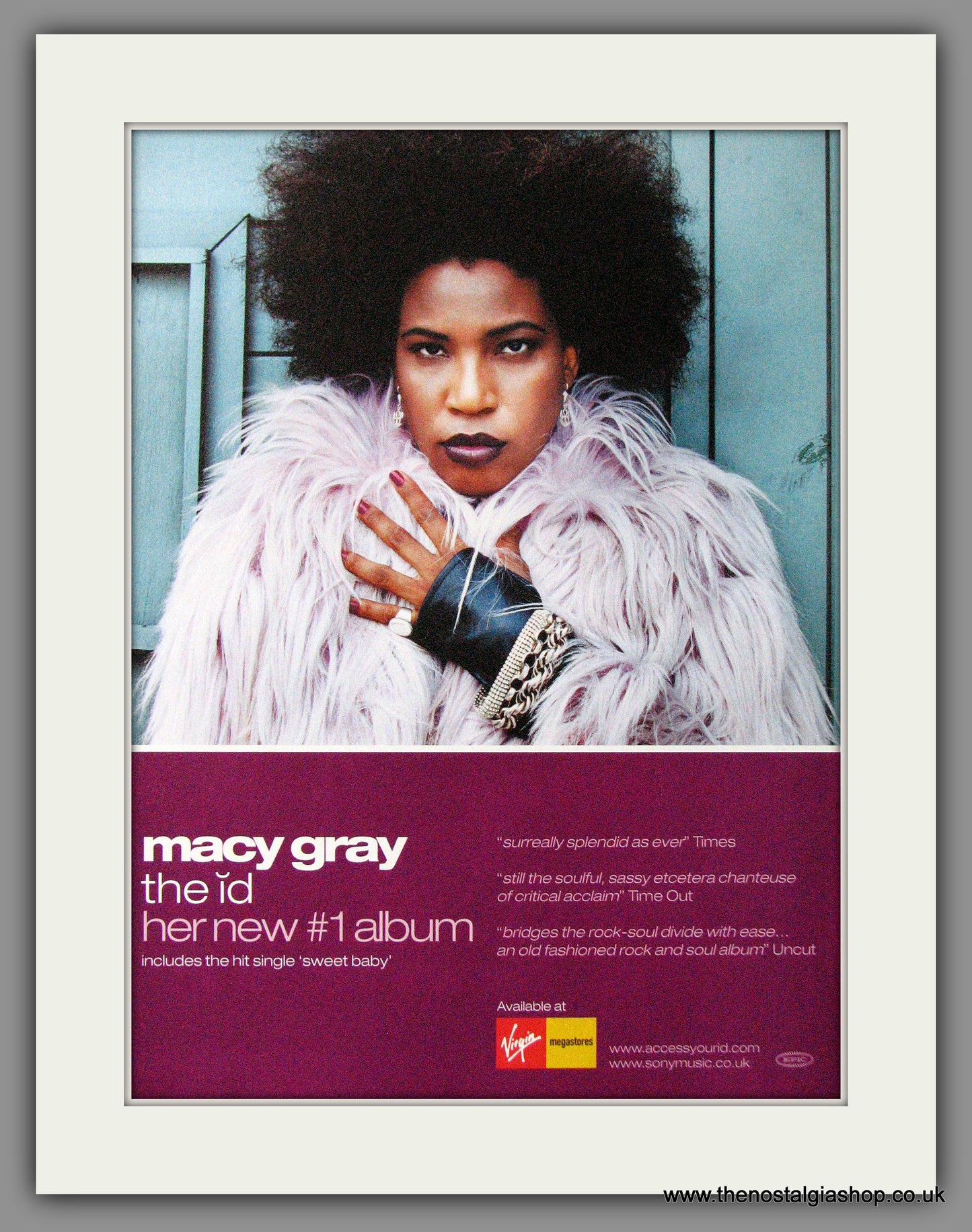 Macy Gray. The Id. Debut Album. 2001 Original Advert (ref AD54059)