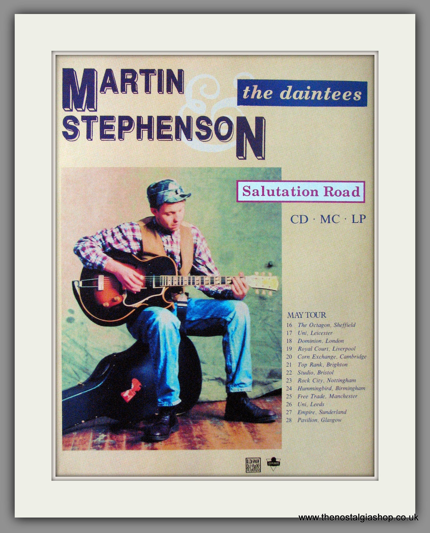 Martin Stephenson. Salutation Road, Also UK Tour. 1990 Original Advert (ref AD54109)