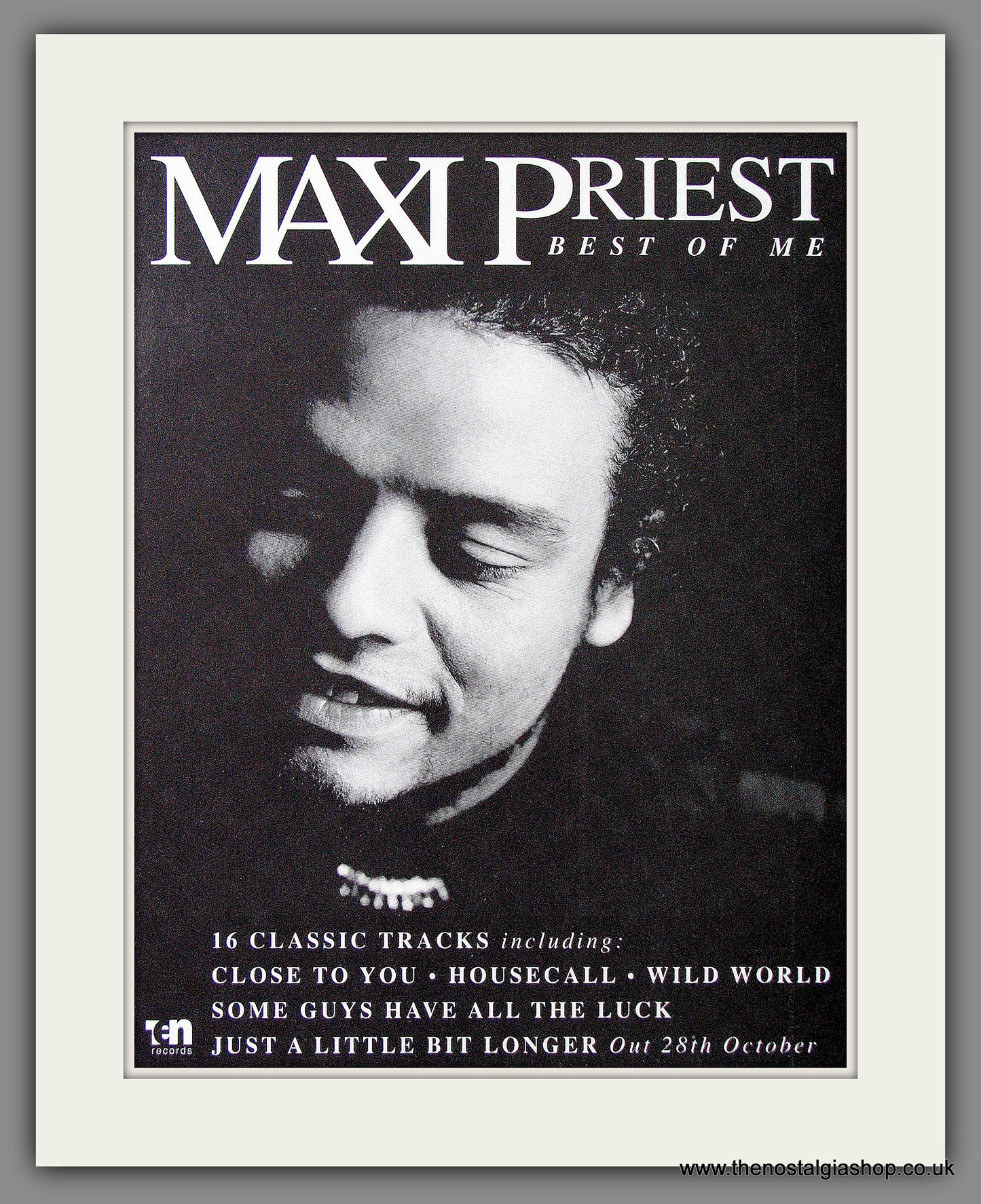 Maxi Priest. Best Of Me. 1991 Original Advert (ref AD54111)