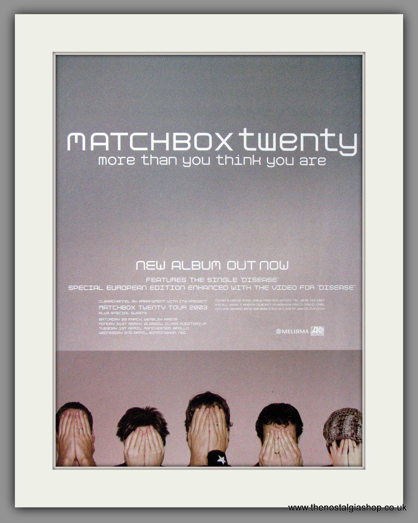 Matchbox Twenty. More Than You Think You Are. 2003 Original Advert (ref AD54123)