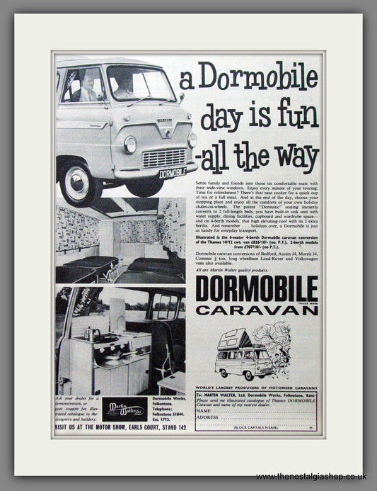 Dormobile Caravan. 1963 Original Advert (ref AD53850)