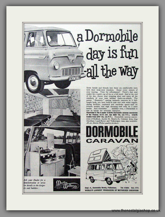 Dormobile Caravan. 1963 Original Advert (ref AD53854)