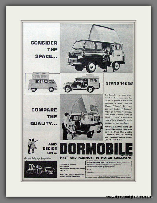 Dormobile Caravan. 1963 Original Advert (ref AD53855)
