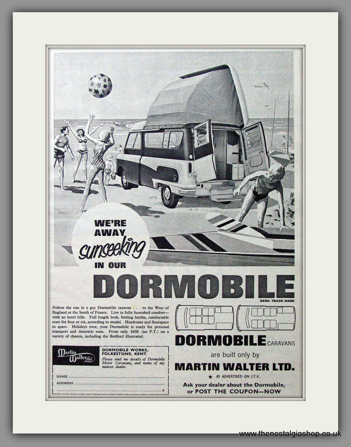 Dormobile Caravan. 1964 Original Advert (ref AD53869)