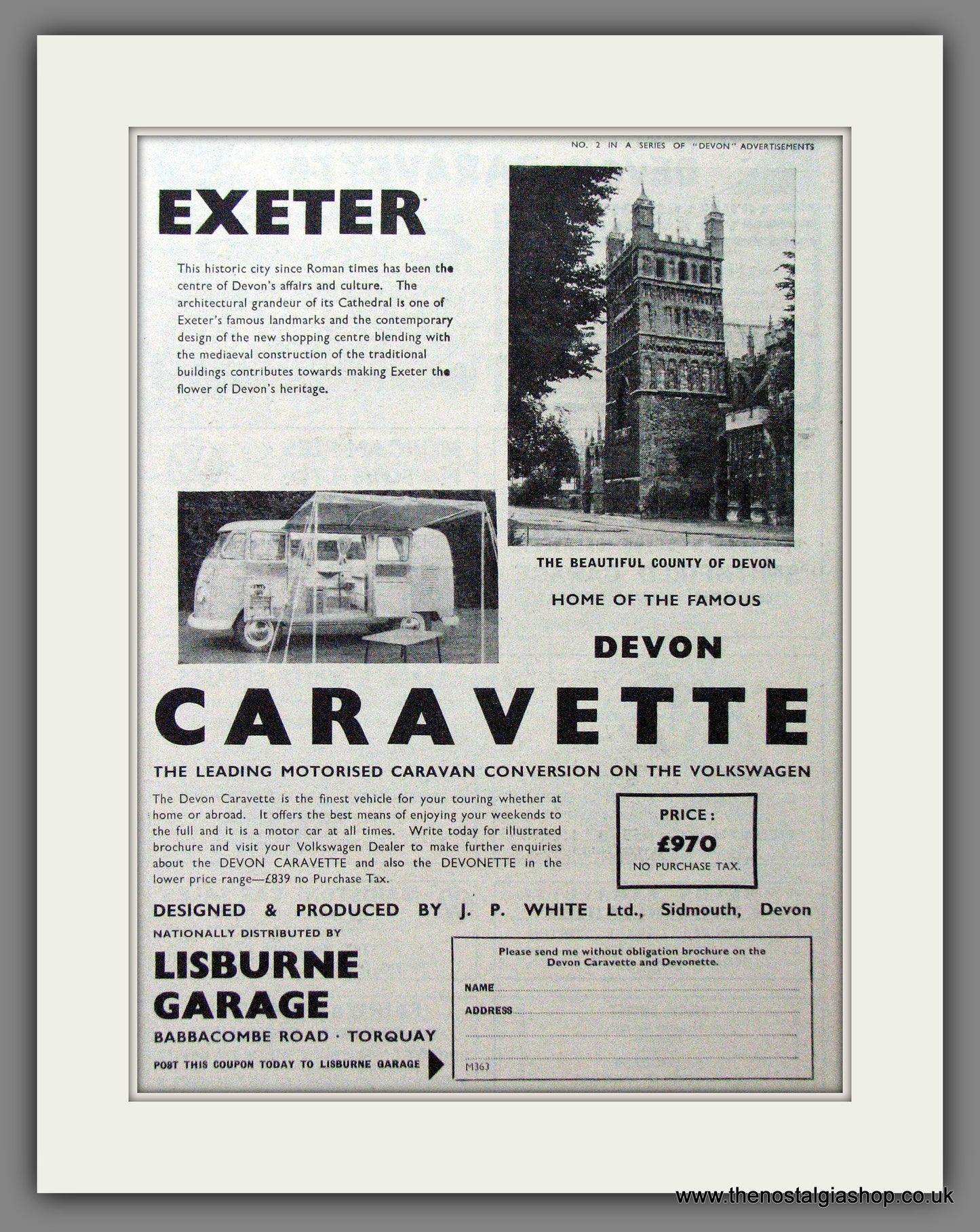 Volkswagen Devon Caravette. 1963 Original Advert (ref AD53900)