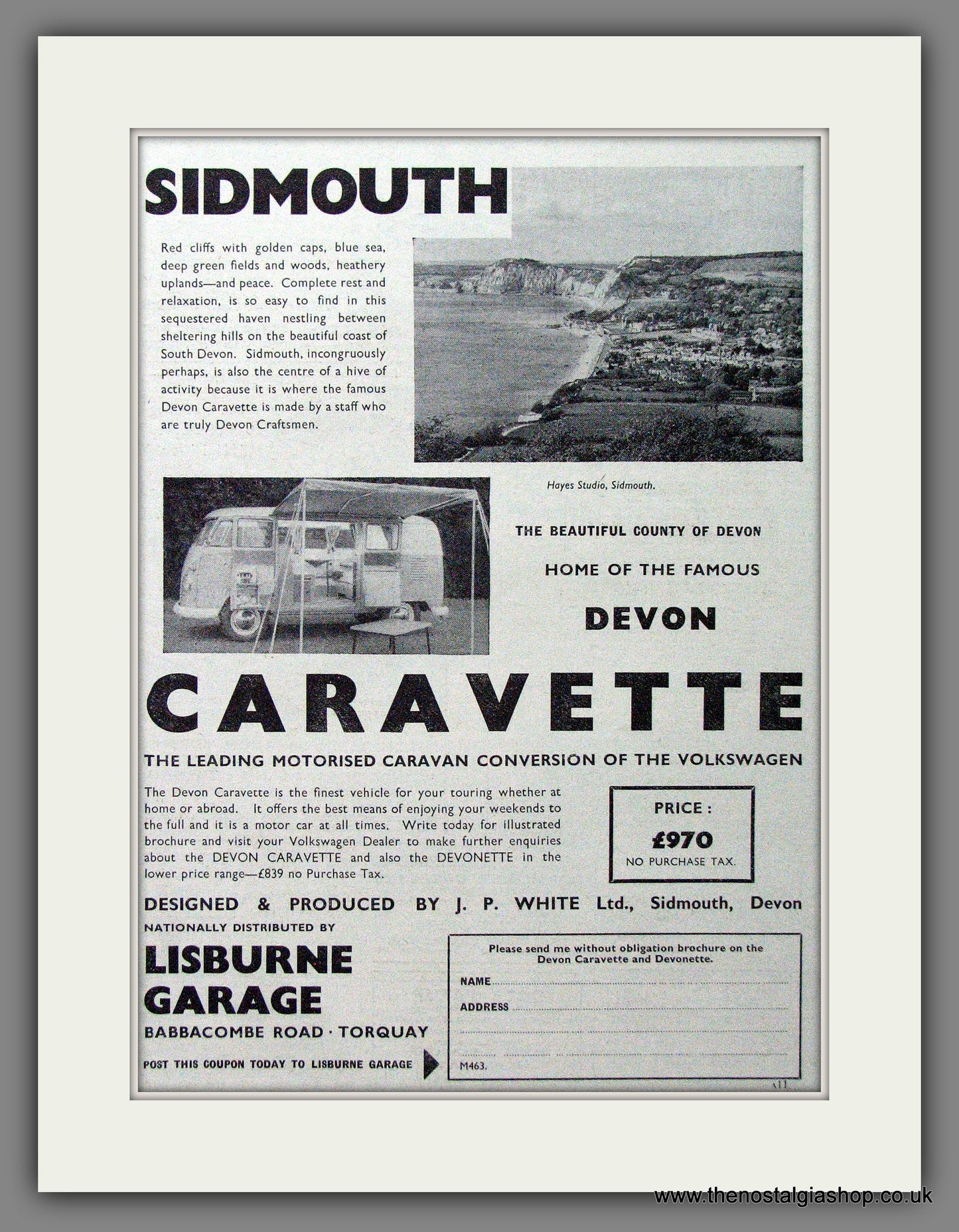 Volkswagen Devon Caravette. 1963 Original Advert (ref AD53902)