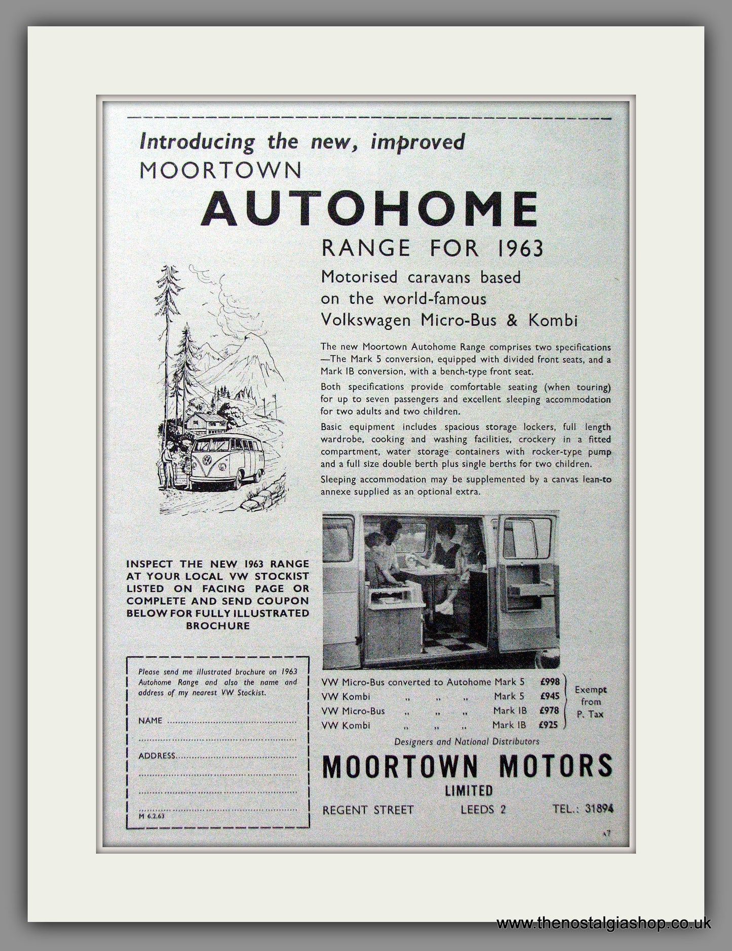 Volkswagen Autohome Range for '63 . 1963 Original Advert (ref AD53908)