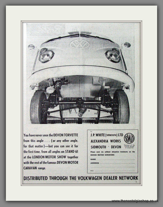 Volkswagen Torvette Caravan. 1965 Original Advert (ref AD53911)