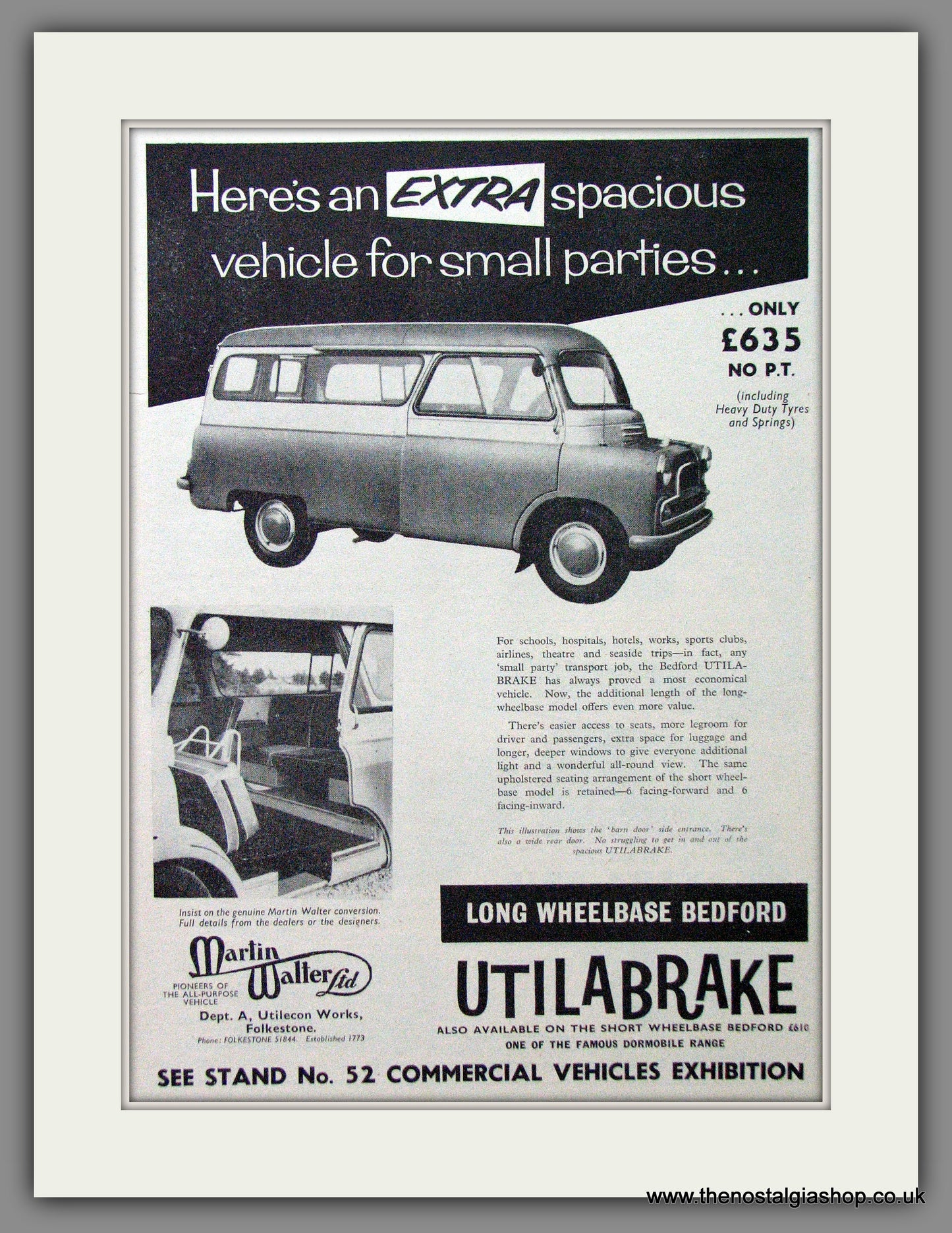 Bedford Utilabrake. 1960 Original Advert (ref AD54005)