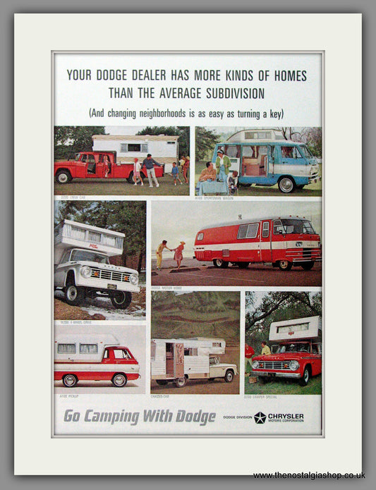 Dodge Motorised Caravan. 1965 Original Advert (ref AD54011)