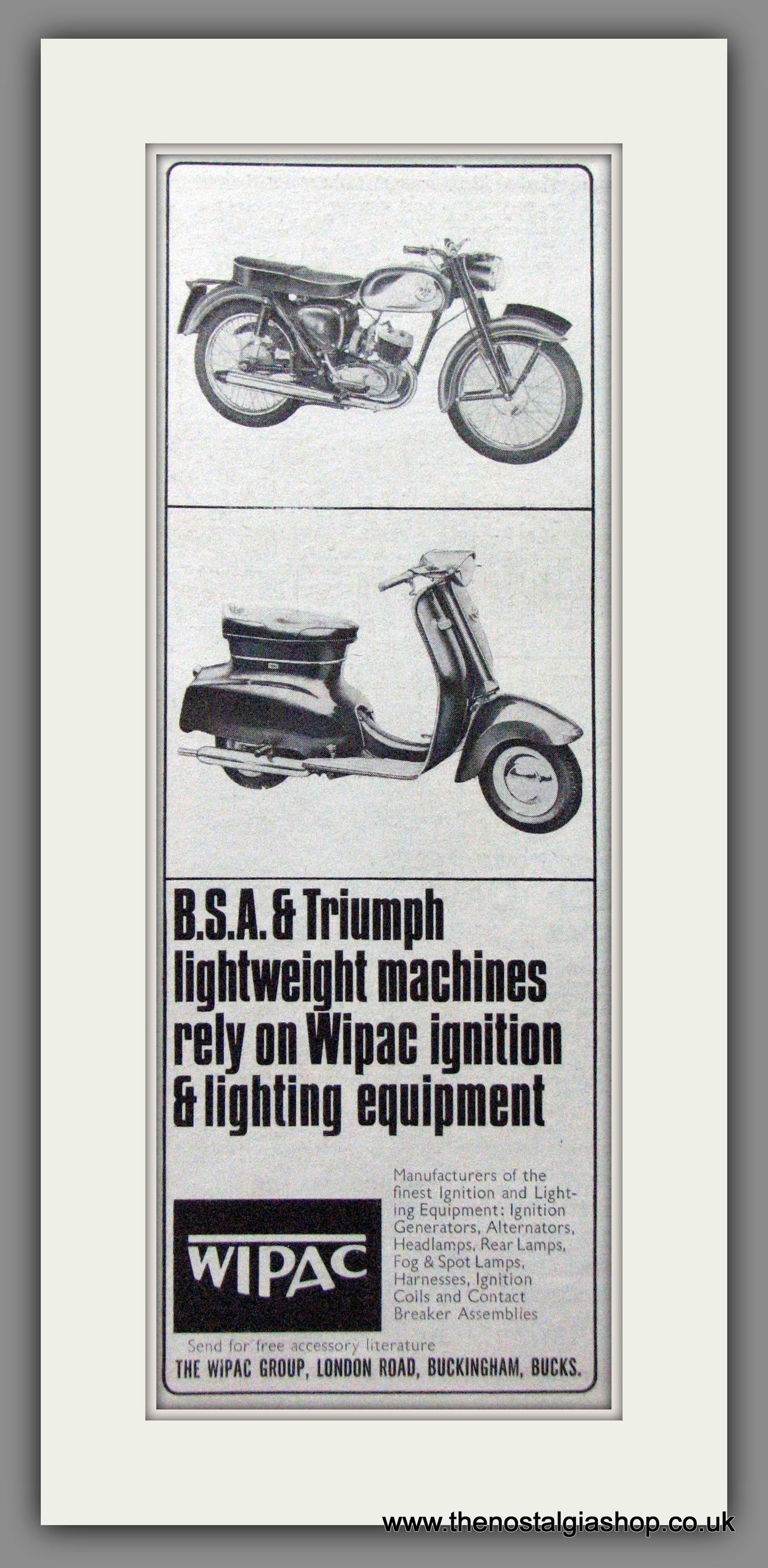 BSA/Triumph Scooters. Original Advert 1966 (ref AD54194)