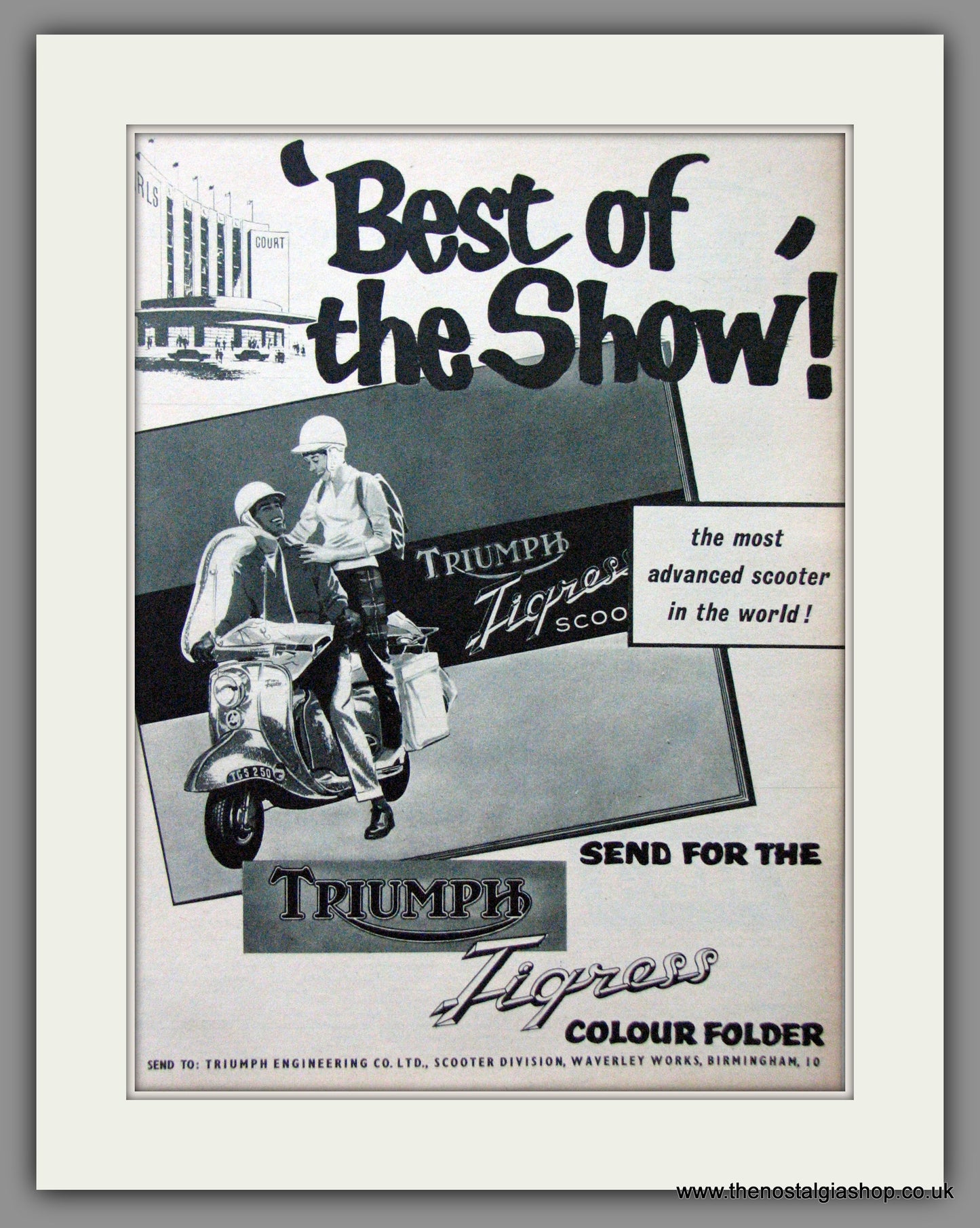 Triumph Tigress Scooter. Original Advert 1960 (ref AD54218)